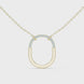 Teardrop diamond pendant in gold with lab grown diamonds by Signora Jewels