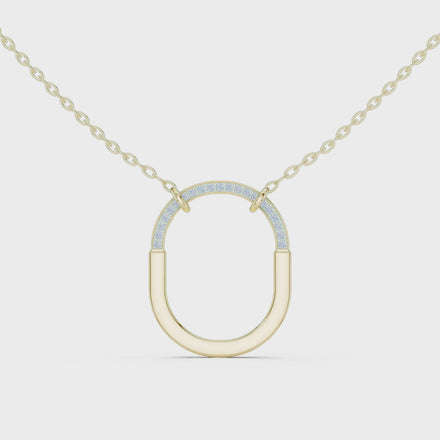 Teardrop diamond pendant in gold with lab grown diamonds by Signora Jewels