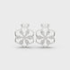 Floral diamond stud earrings in gold with lab grown diamonds by Signora Jewels