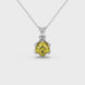 Asscher cut crown solitaire pendant in gold featuring a 5.00 MM gemstone secured in an elegant six-prong crown setting