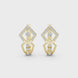 Geometric diamond hoop earrings