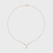 Round diamond antler necklace with nature inspired pendant design