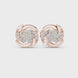 Diamond swirl floral stud earrings in gold by Signora Jewels