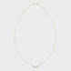 Round diamond curve necklace with minimal curved pendant design