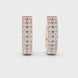 Gold diamond huggie hoop earrings for women