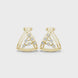 Geometric diamond openwork earrings in gold with lab grown diamonds by Signora Jewels