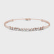 Contemporary multi shape lab grown diamond chain bracelet with pear oval marquise and emerald cut diamonds in yellow white and rose gold