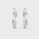 Gold marquise diamond hoop earrings for women
