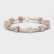 Minimal round diamond station bracelet in gold with lab grown diamonds by Signora Jewels