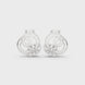 Spiral diamond stud earrings