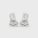 Diamond geometric floral earrings in gold by Signora Jewels