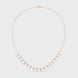 Baguette diamond necklace with delicate fringe drop design