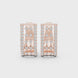 Contemporary diamond hoop earrings