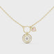 Evil eye heart pendant in gold symbolic charm jewelry by Signora Jewels