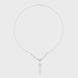 Diamond floral drop necklace with leaf motif pendant design