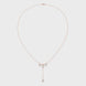 Baguette diamond drop necklace