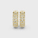 Diamond chevron hoop earrings in gold by Signora Jewels