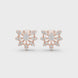 Floral diamond stud earrings