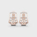 Floral diamond openwork earrings in gold with lab grown diamonds by Signora Jewels