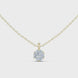 Classic round cut solitaire diamond pendant in gold with lab grown diamond by Signora Jewels