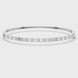 Minimal round diamond bangle bracelet in gold with delicate lab grown diamonds by Signora Jewels