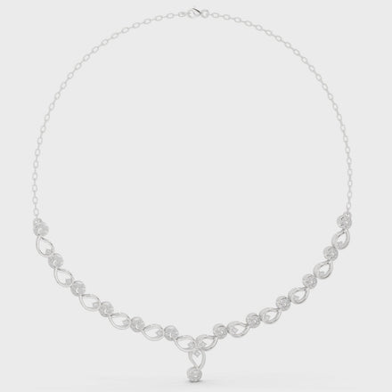 Floral vine diamond necklace
