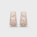 Diamond geometric openwork earrings in gold by Signora Jewels