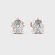 Pear cut solitaire diamond stud earrings in gold with lab grown diamonds
