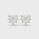 Floral diamond stud earrings