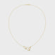 Abstract diamond necklace with butterfly inspired open curve design