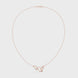 Abstract diamond necklace with butterfly inspired open curve design