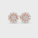 Diamond floral burst stud earrings in gold by Signora Jewels