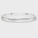 Twisted lab grown diamond bangle bracelet in yellow gold white gold and rose gold with modern crossover diamond design