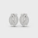 Diamond leaf cluster stud earrings in gold by Signora Jewels