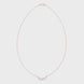 Round diamond curve necklace with minimal curved pendant design