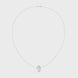 Diamond leaf necklace with open marquise pendant design
