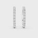 Gold diamond huggie hoop earrings for women