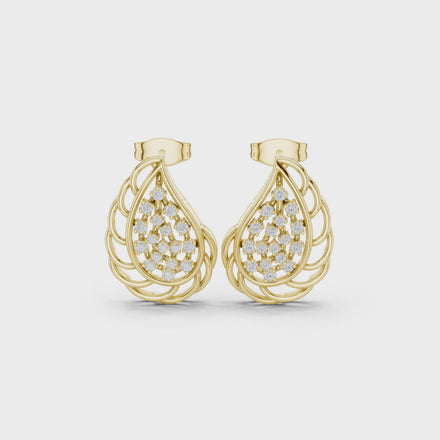 Elegant teardrop diamond earrings