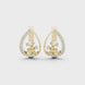 Diamond teardrop floral earrings in gold by Signora Jewels