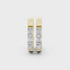 Emerald cut diamond hoop earrings for women