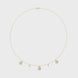 Diamond charm station necklace