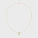 Diamond leaf necklace with open marquise pendant design