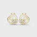 Spiral diamond stud earrings