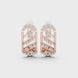 Geometric diamond openwork earrings in gold with lab grown diamonds by Signora Jewels