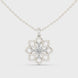 Floral diamond pendant in gold with lab grown diamonds by Signora Jewels
