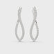 Twisted infinity lab grown diamond drop earrings in gold with modern open design by Signora Jewels
