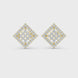 Diamond geometric square stud earrings in gold by Signora Jewels