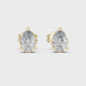 Pear cut solitaire diamond stud earrings in gold with lab grown diamonds