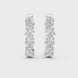 Gold baguette diamond hoop earrings for women