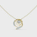 Swirl diamond pendant in gold with lab grown diamonds by Signora Jewels